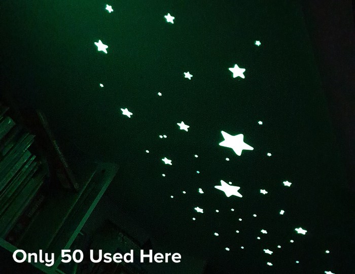 Starry Night Sky – Glow in the Dark Stars (45 Mini Pack) – School ID Labels